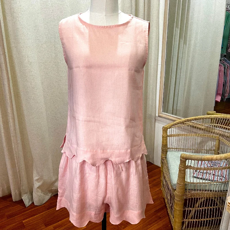 asymmetrical tops for women -Roma - Pale Pink