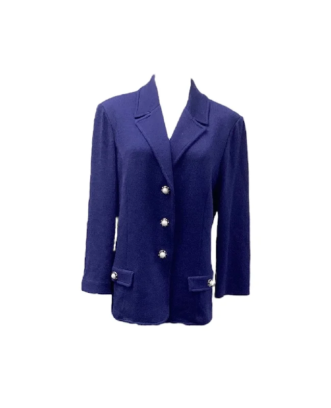 longline coats for women -short sleeve tops for women -St. John Women's Blazer Navy 12