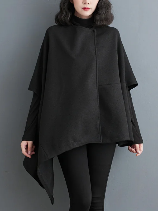 velvet coats for women -women's halter tops -Women's  Chic Comfort Winter Open Style Cape Coat