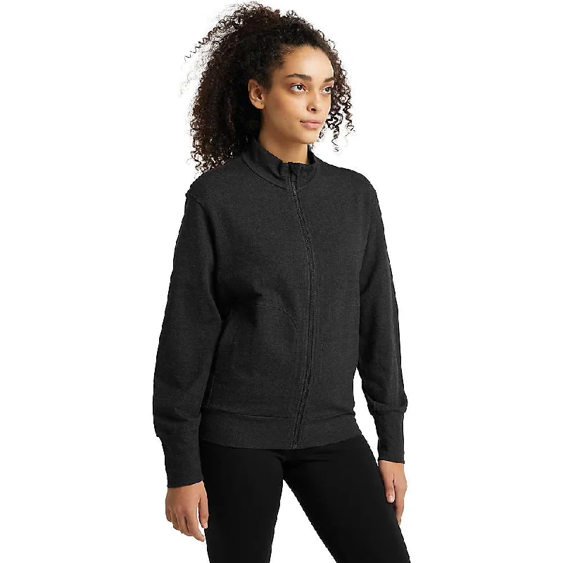 fashionable work tops for women -Icebreaker Women's Central LS Zip Sweatshirt