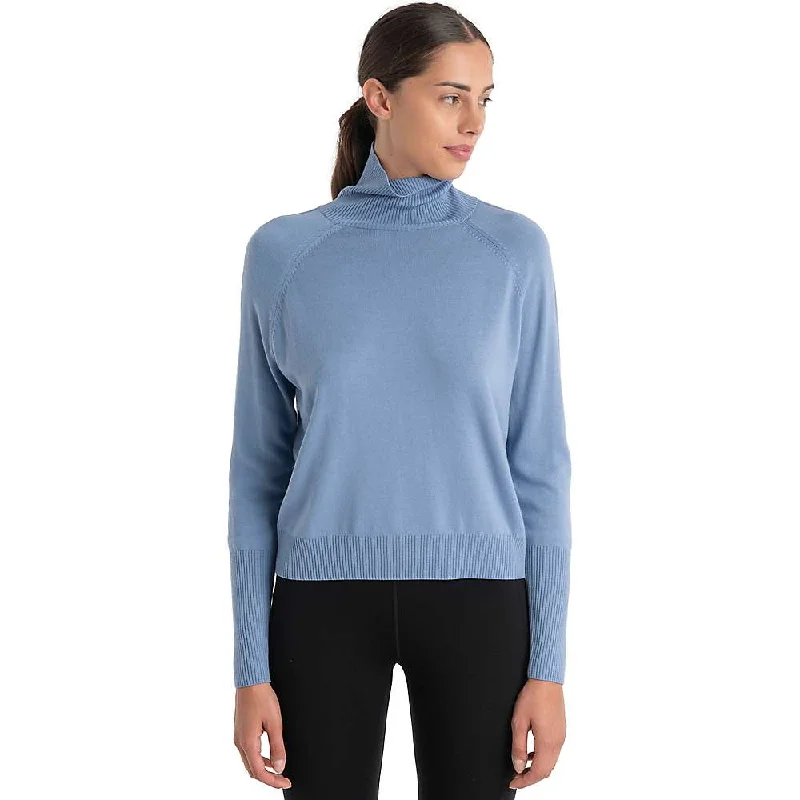 modest tops for women -Icebreaker Women's Merinofine Luxe LS High Neck Sweater