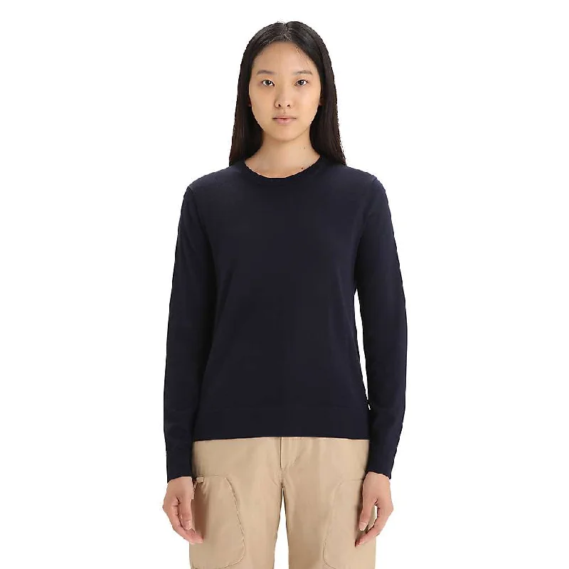 silky tops for women -Icebreaker Women's Wilcox LS Sweater