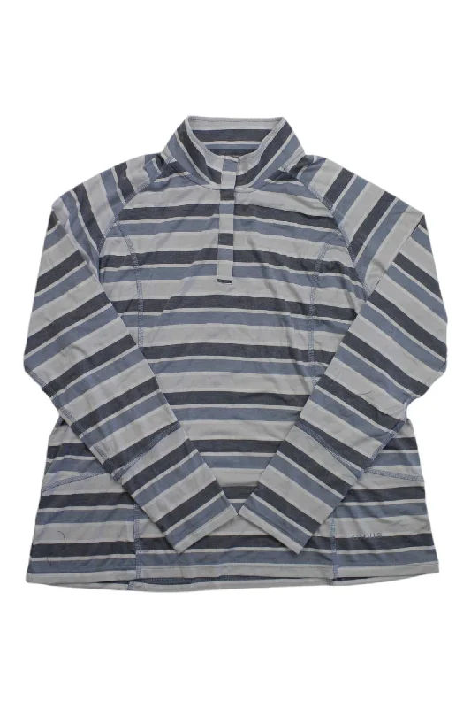 tie-front tops for women -Orvis Women's Outsmart Quarter-Snaps Stripe Top