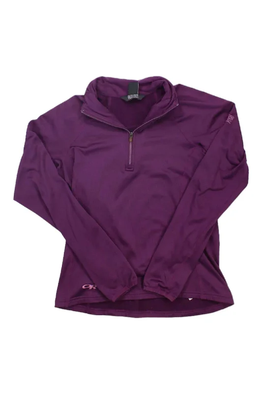 women's wrap tops -Outdoor Research Womens Microgrid Quarter Zip Pullover