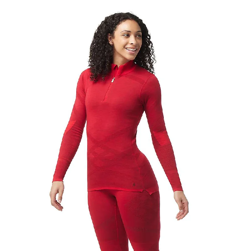 breathable linen tops for women -Smartwool Women's Intraknit Thermal Merino Base Layer 1/4 Zip