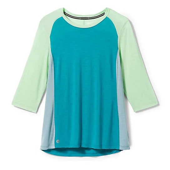 eco-friendly tops for women -Smartwool Women's Merino Sport 120 Mountain Bike 3/4 Sleeve Tee