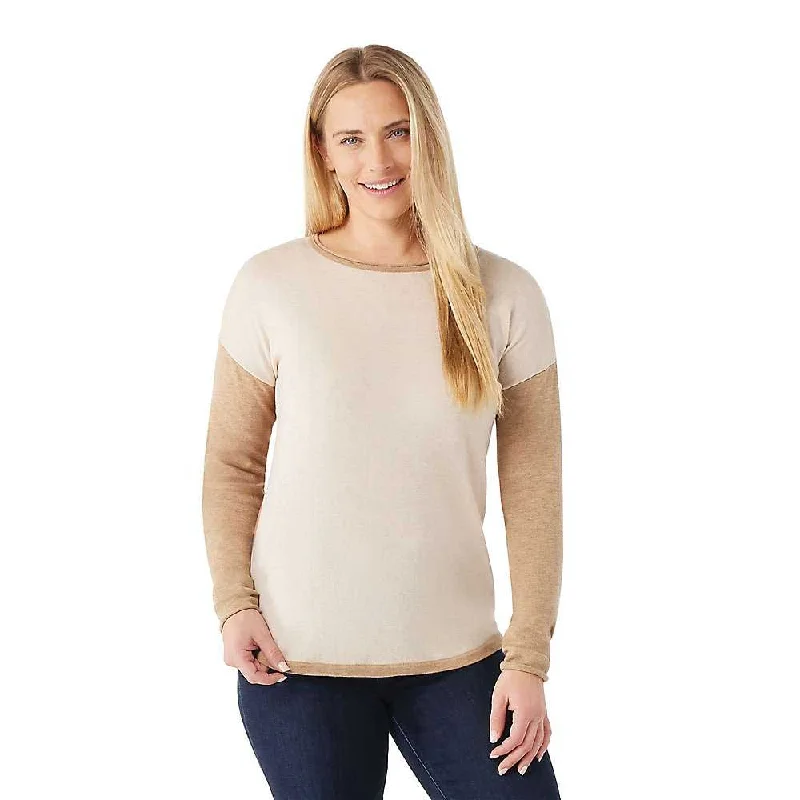 chiffon blouses for women -Smartwool Womens Shadow Pine Colorblock Sweater