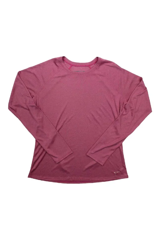 wool tops for women -Speedo Women's Heather LS Swim Tee