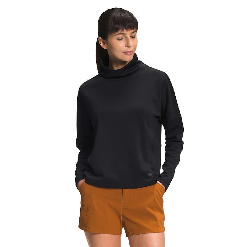 women's off-shoulder tops -The North Face Women's EA Basin Funnel Neck LS Pullover