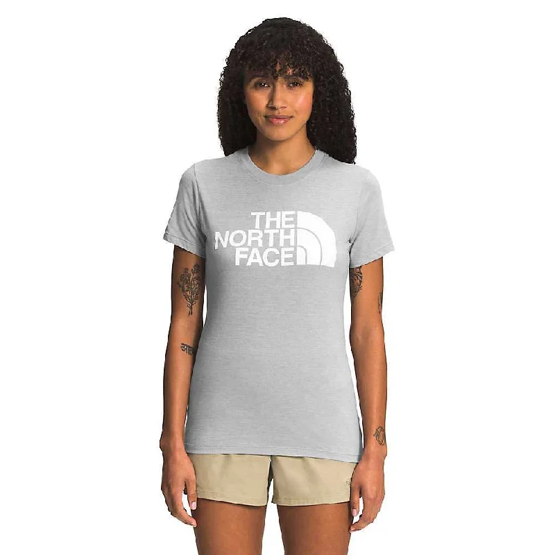 wool tops for women -The North Face Women's Half Dome Tri-Blend SS Tee