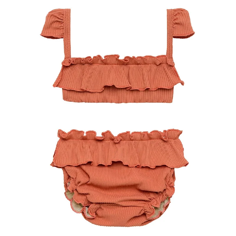 women's sheath dresses -casual oversized tops for women -Mini Cabana Bikini Set | Coral Rib