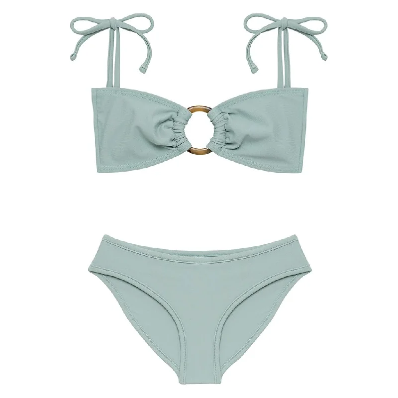 mermaid style dresses for women -sporty tops for women -Mini Tori Bandeau x Lulu Bikini Set | Powder Blue