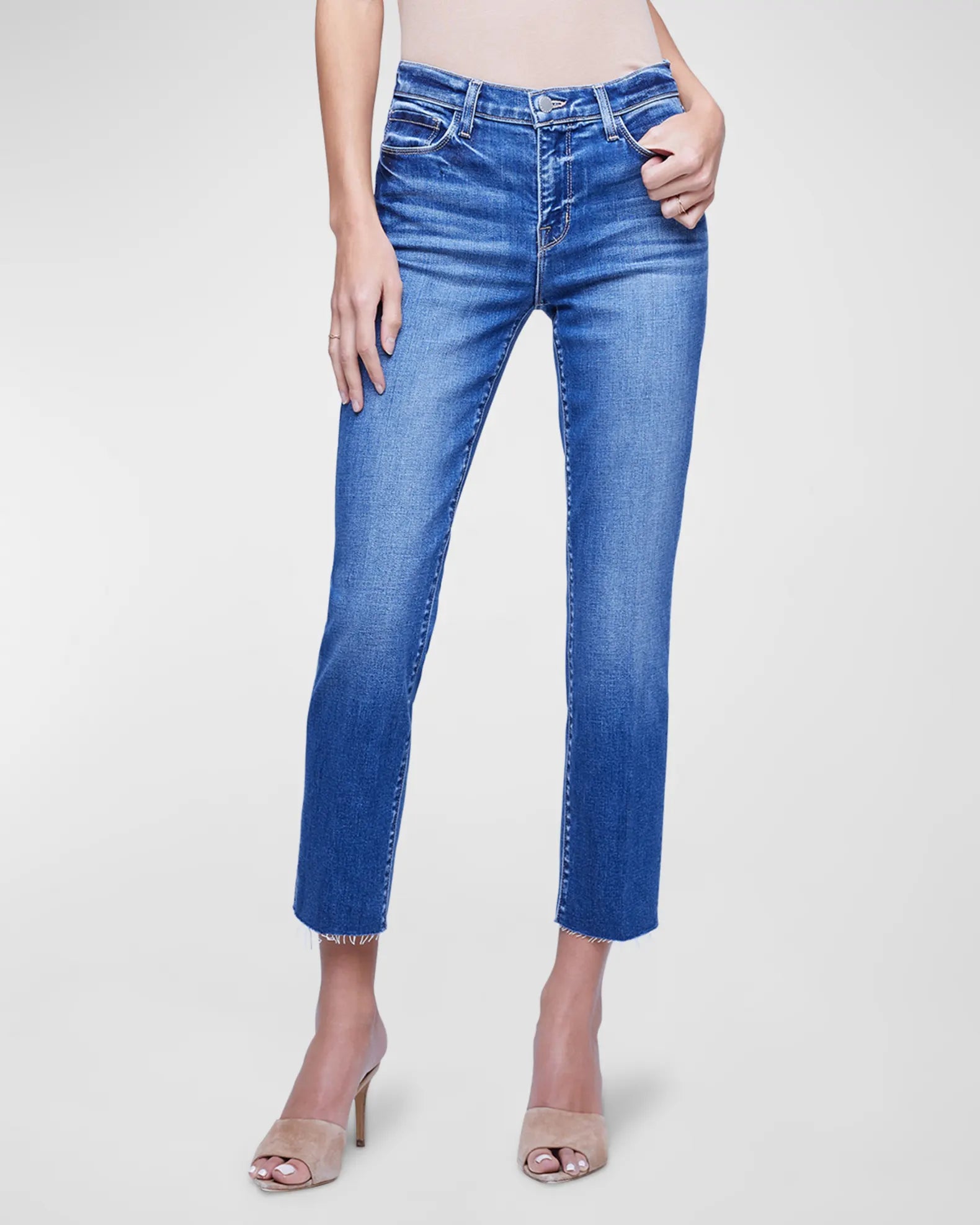 tapered pants for women -warm tops for women -L’Agence Sada Cambridge Jean